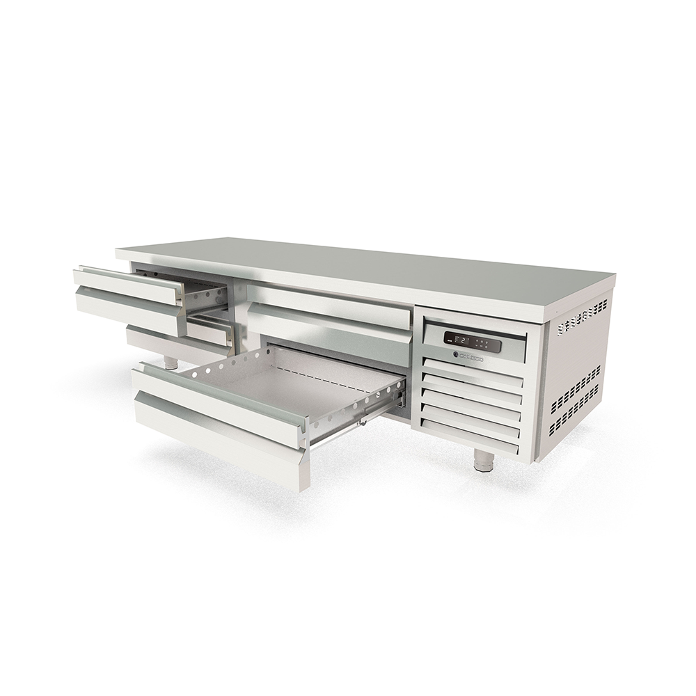 Coreco – KBR-47 – Chef Base Refrigerator 4 GN 1 1 Digital Control -2º to +8º Stainless Steel Compact Efficient Durable Coreco – KBR-47 – Chef Base Refrigerator 4 GN 1/1 Digital Control -2º to +8º Stainless Steel Compact Efficient Durable - Image 1